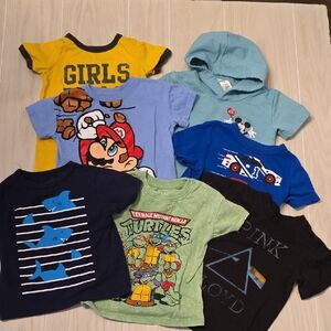 Lot Of Boys 18 Months 24 Months 2T Shirts Romper 7 Pieces C006